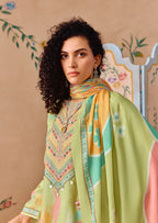 Pure Hemp Linen Suit with Heavy Khatli Hand Work