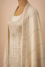 Pure Shimmer Silk Suit with Gold Zari and Sequin Handwork