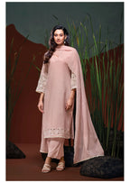 Pure Mul Suit with Embroidery, Hand Work, Cut Work & Embroidery Lace