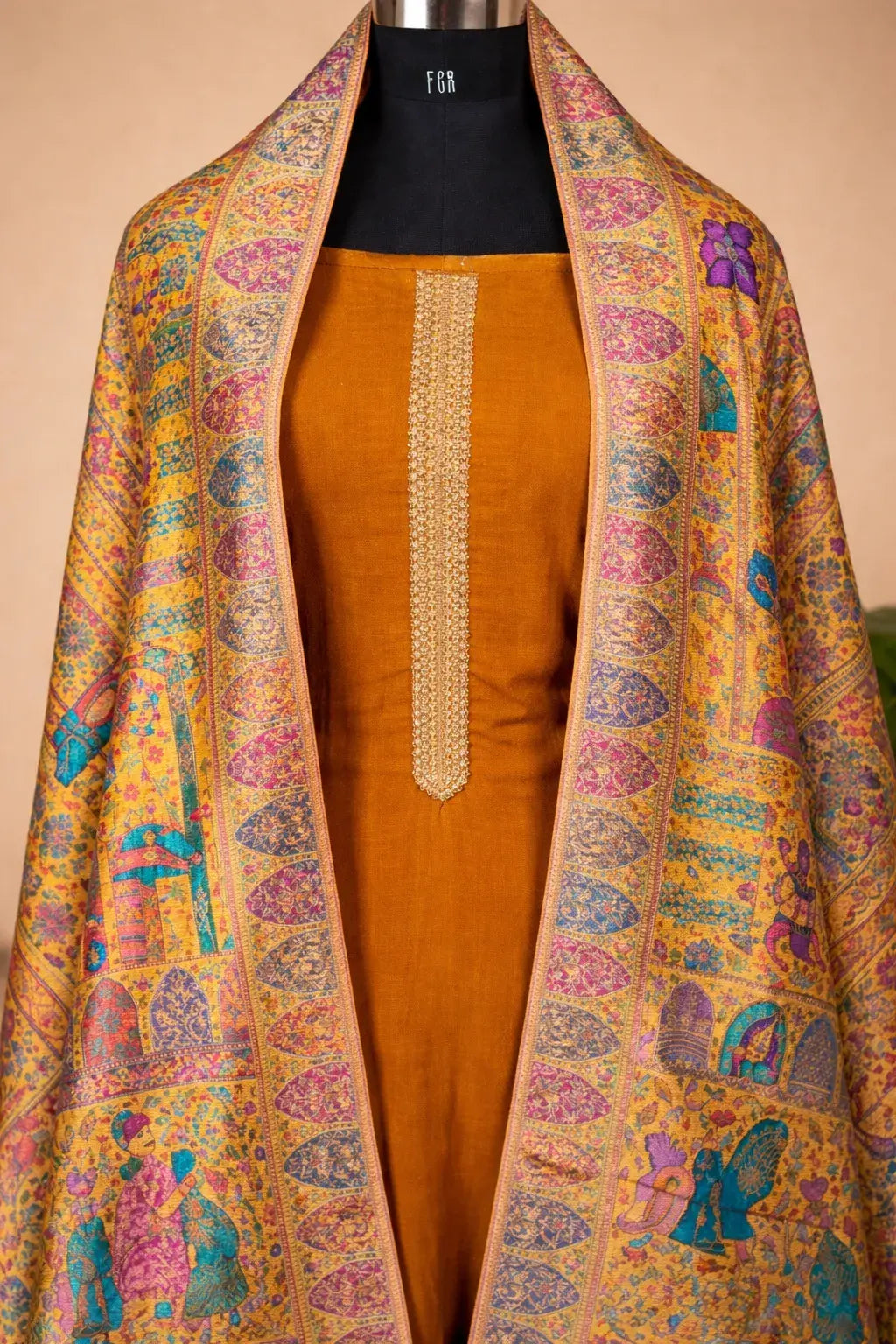 Pure Velvet Top with Tila work and heavy banarsi dupatta