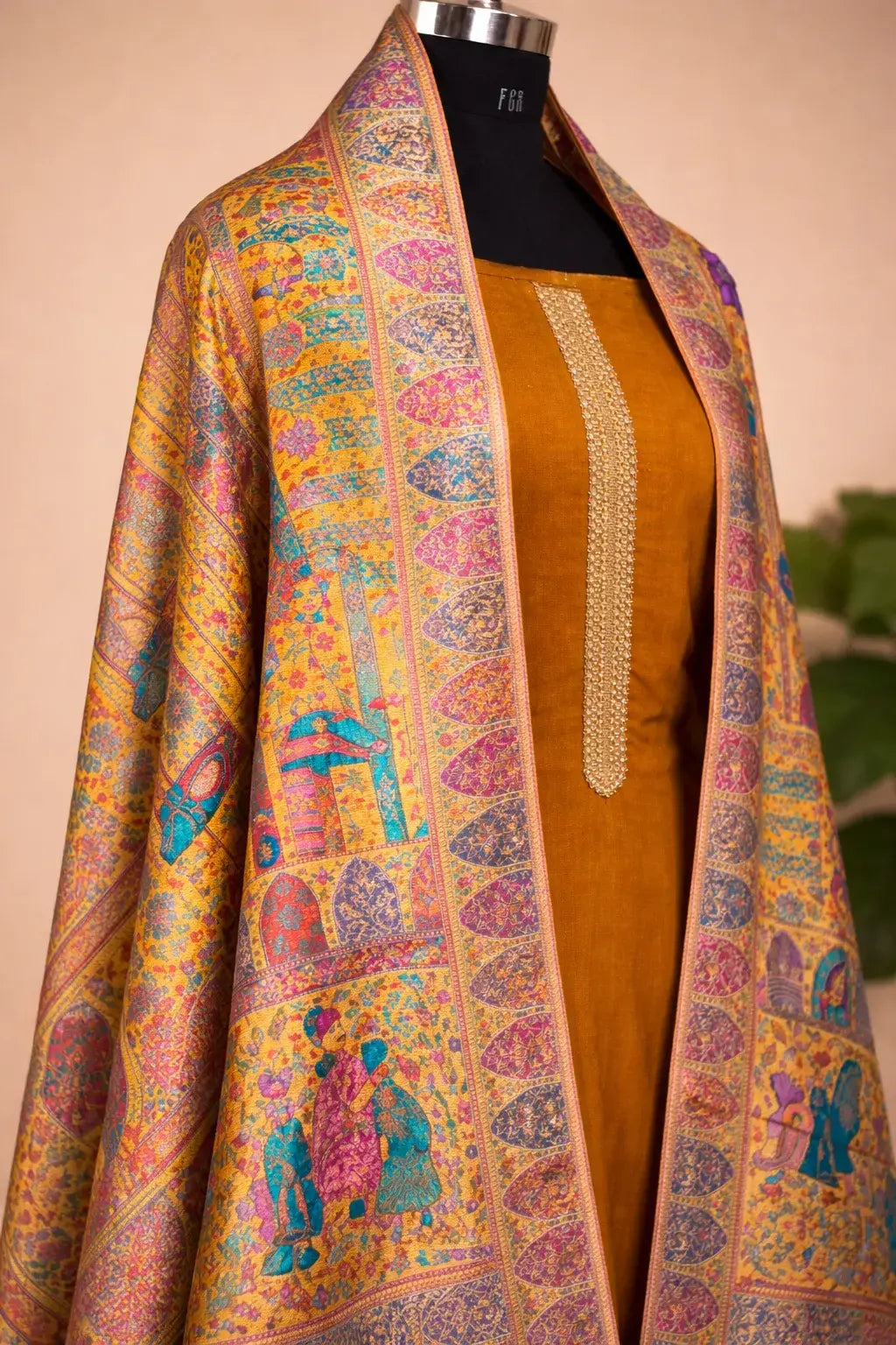 Pure Velvet Top with Tila work and heavy banarsi dupatta
