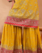 Heavy chinnon with all-over zarkan & sequence work suit