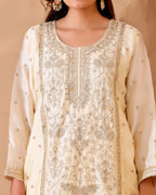 Ivory & Gold Suit with Heavy Zari Embroidery