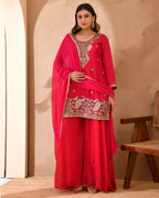 Simar Silk Suit with Cutdana Embroidery
