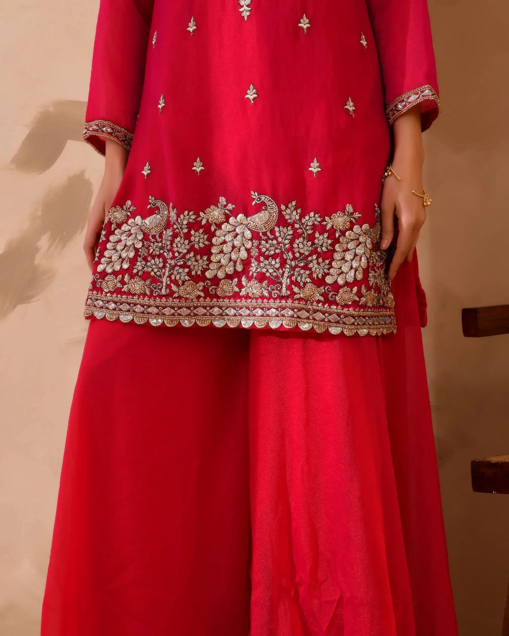 Simar Silk Suit with Cutdana Embroidery