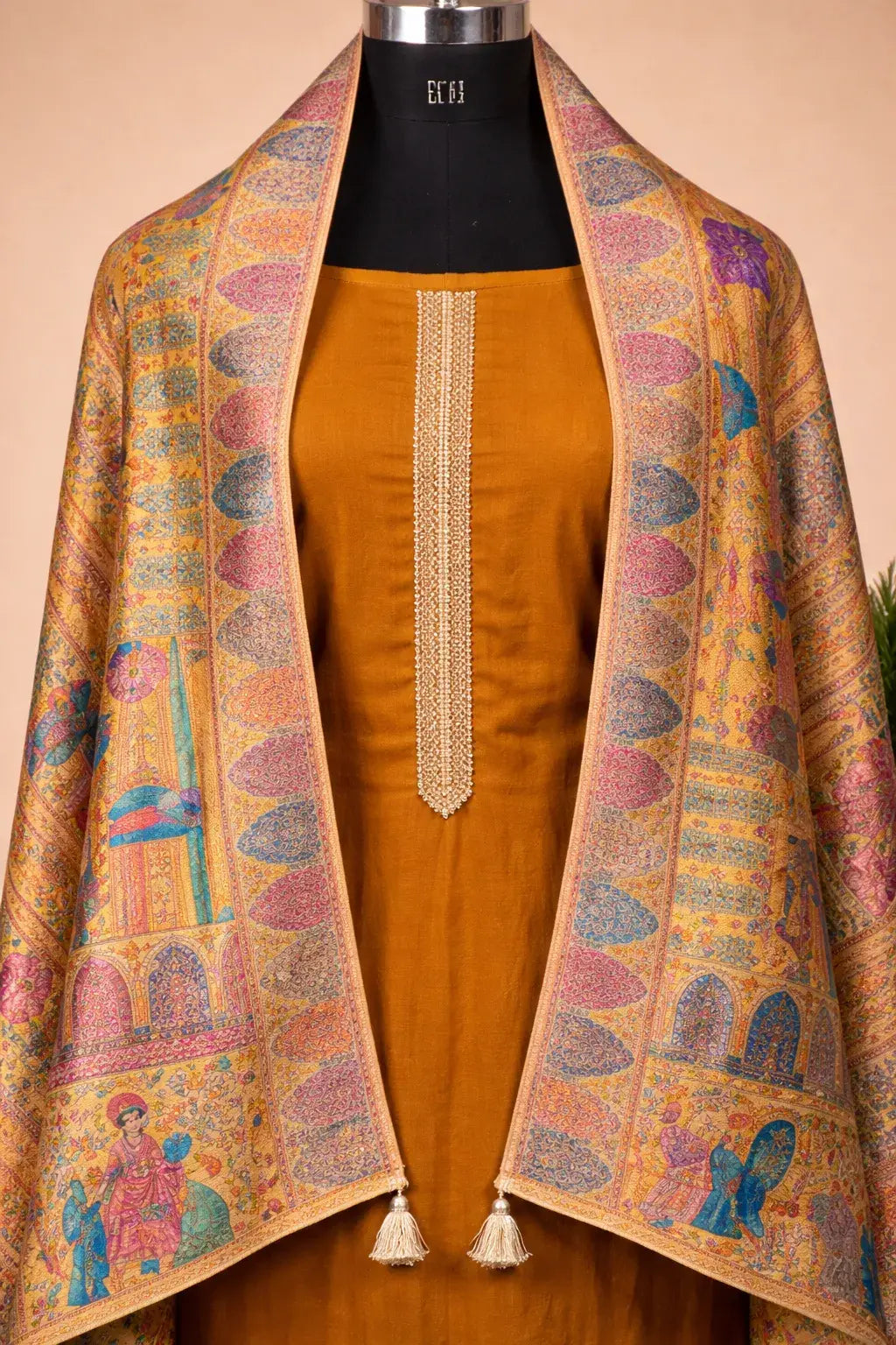 Pure Velvet Top with Tila work and heavy banarsi dupatta