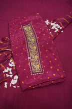Jaipuri Cotton Suit with Bandhej-inspired Textures