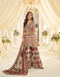 Natural Crepe Silk Suit Printed with Hand Aari & Gota Patti Work