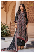 Viscose Muslin Suit Digital Print with Mirror Handwork